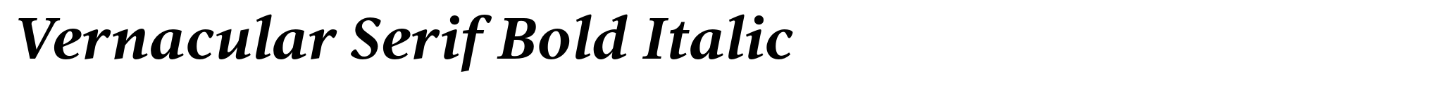 Vernacular Serif Bold Italic image